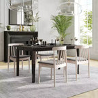 Chaise de salle à manger Flash Furniture Chester de qualité commerciale en bois massif avec dossier à lattes et siège en vinyle