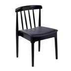 Chaise de salle à manger Flash Furniture Chester de qualité commerciale en bois massif avec dossier à lattes et siège en vinyle
