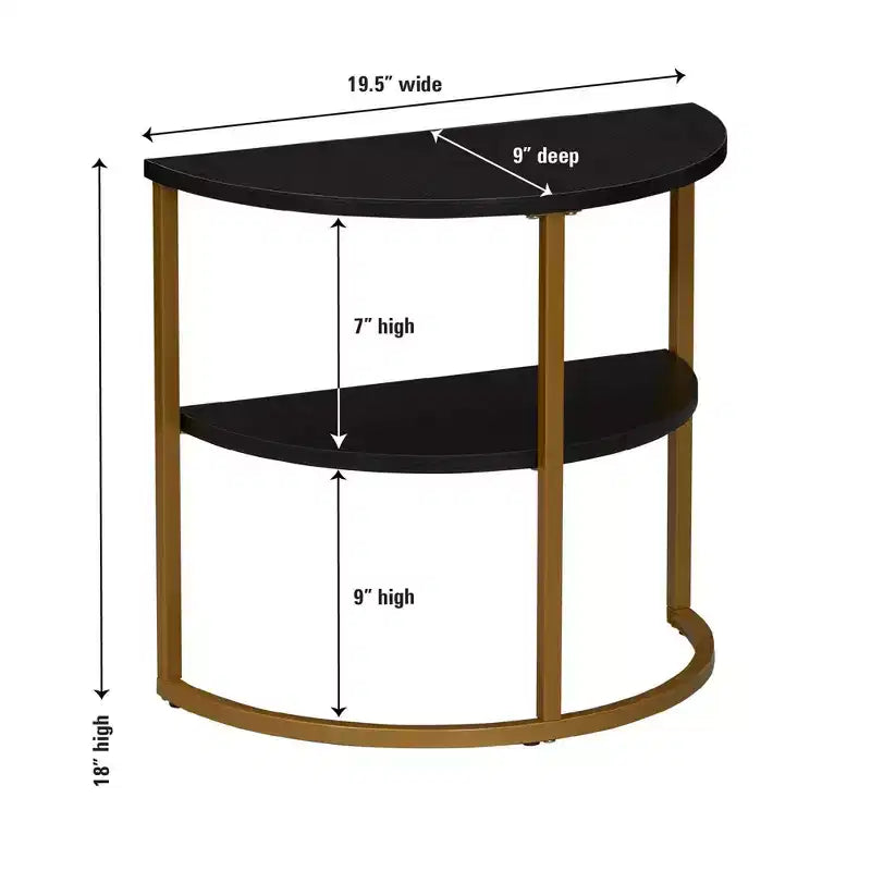 Table d'appoint demi-lune Household Essentials