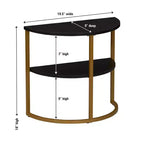 Table d'appoint demi-lune Household Essentials