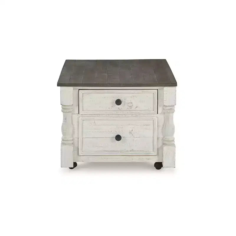 Table basse à plateau relevable Signature Design by Ashley Casual Havalance, blanc/gris