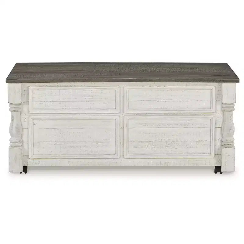 Table basse à plateau relevable Signature Design by Ashley Casual Havalance, blanc/gris