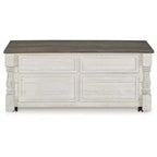Table basse à plateau relevable Signature Design by Ashley Casual Havalance, blanc/gris