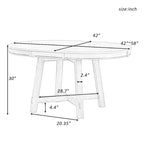 Table de salle à manger ronde de style ferme extensible avec 16 rallonges en bois