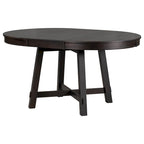 Table de salle à manger ronde de style ferme extensible avec 16 rallonges en bois