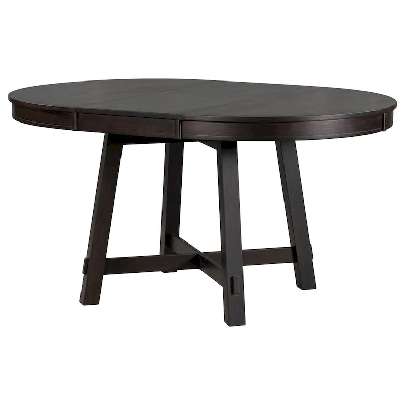 Table de salle à manger ronde de style ferme extensible avec 16 rallonges en bois