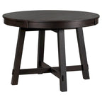 Table de salle à manger ronde de style ferme extensible avec 16 rallonges en bois