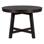 Table de salle à manger ronde de style ferme extensible avec 16 rallonges en bois