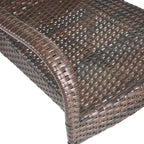 Ensemble de salle à manger d'extérieur 9 pièces Bullpond en aluminium/osier marron par Christopher Knight Home