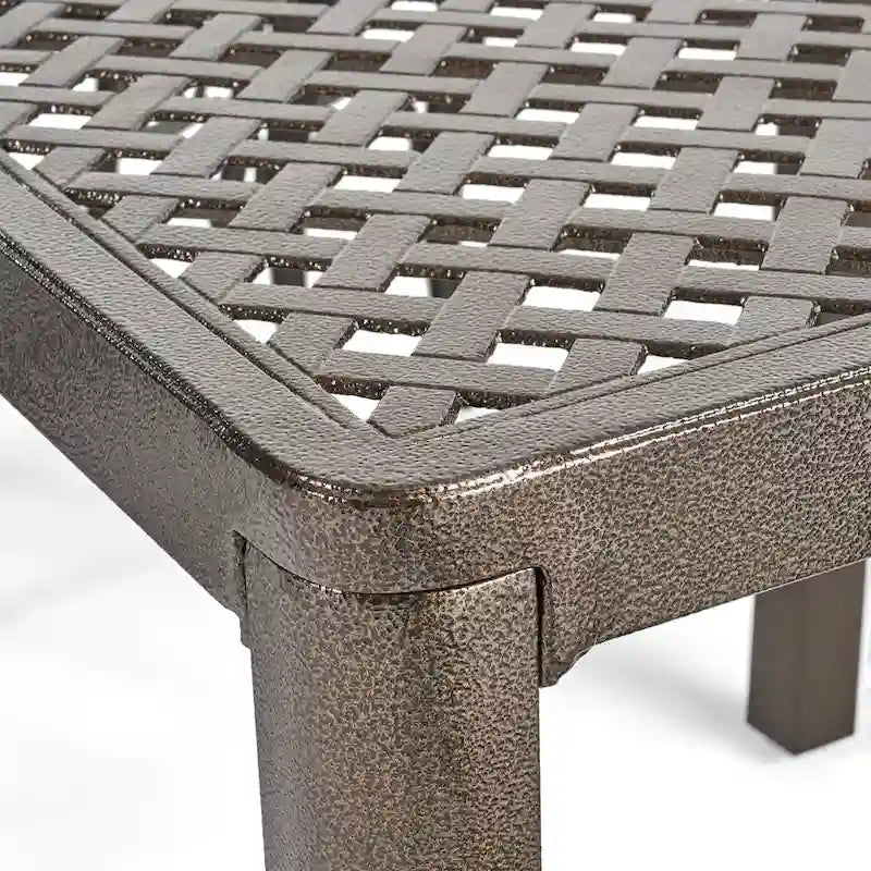 Ensemble de salle à manger d'extérieur 9 pièces Bullpond en aluminium/osier marron par Christopher Knight Home