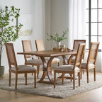 Ensemble de salle à manger Pampas en bois et rotin par Christopher Knight Home