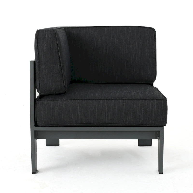 Ensemble de conversation d'extérieur en aluminium Cape Coral avec foyer par Christopher Knight Home