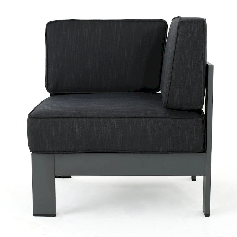 Ensemble de conversation d'extérieur en aluminium Cape Coral avec foyer par Christopher Knight Home