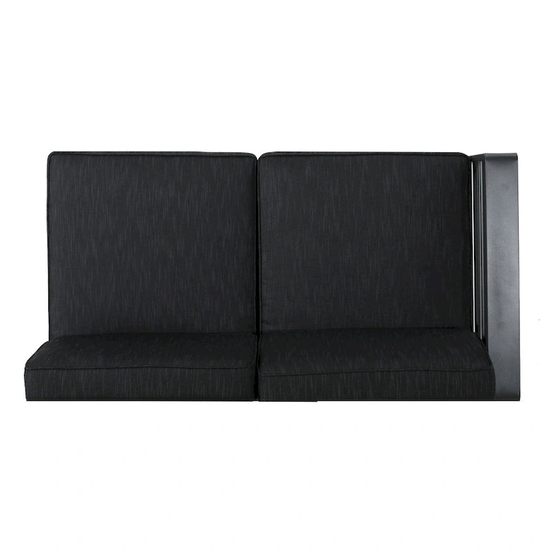 Ensemble de conversation d'extérieur en aluminium Cape Coral avec foyer par Christopher Knight Home
