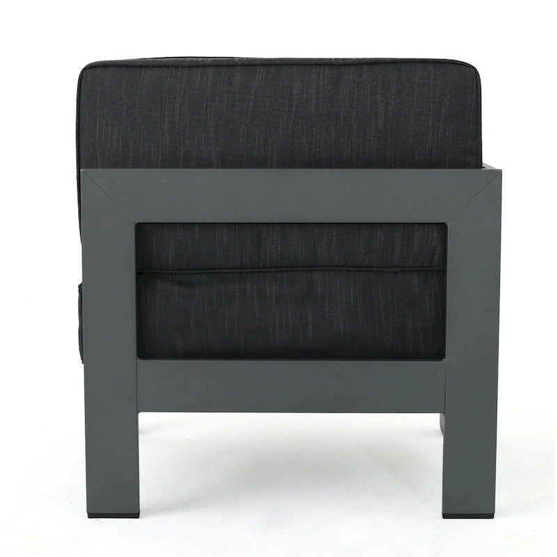 Ensemble de conversation d'extérieur en aluminium Cape Coral avec foyer par Christopher Knight Home