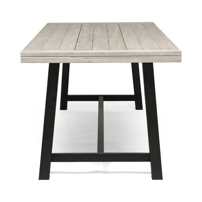 Ensemble de salle à manger en bois et osier Jefferson 8 places par Christopher Knight Home