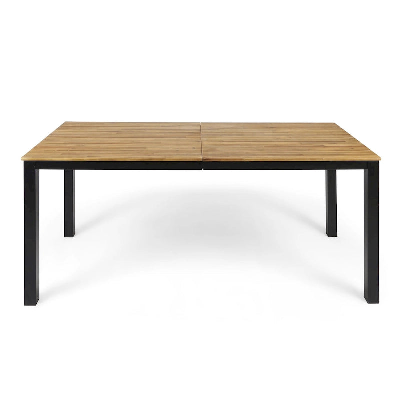 Ensemble de salle à manger d'extérieur 7 pièces en bois et résine Lorena par Christopher Knight Home
