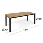 Ensemble de salle à manger d'extérieur 7 pièces en bois et résine Lorena par Christopher Knight Home