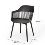 Ensemble de salle à manger d'extérieur 7 pièces en bois et résine Lorena par Christopher Knight Home
