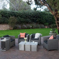 Ensemble de mobilier d'extérieur 8 pièces Puerta avec coussins par Christopher Knight Home
