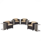 Ensemble de mobilier d'extérieur 8 pièces Puerta avec coussins par Christopher Knight Home