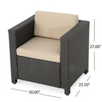 Ensemble de mobilier d'extérieur 8 pièces Puerta avec coussins par Christopher Knight Home