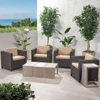 Ensemble de mobilier d'extérieur 8 pièces Puerta avec coussins par Christopher Knight Home