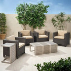 Ensemble de mobilier d'extérieur 8 pièces Puerta avec coussins par Christopher Knight Home