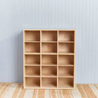 Meuble de rangement ECR4Kids Streamline à 15 casiers avec 15 bacs à façade incurvée, 5x3, mobilier pour enfants