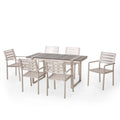 Cibola - Ensemble de salle à manger d'extérieur en aluminium 7 pièces par Christopher Knight Home