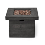 Ensemble de discussion de table de cheminée en osier d'extérieur Keana 5 pièces par Christopher Knight Home