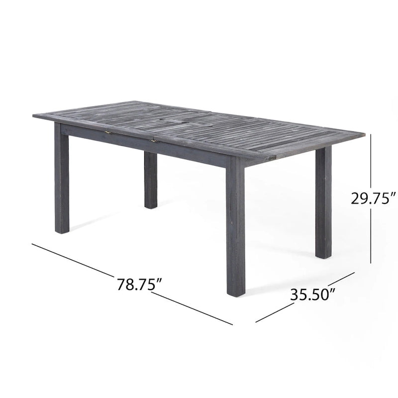 Ensemble de salle à manger extensible Damon 9 pièces en bois et osier par Christopher Knight Home