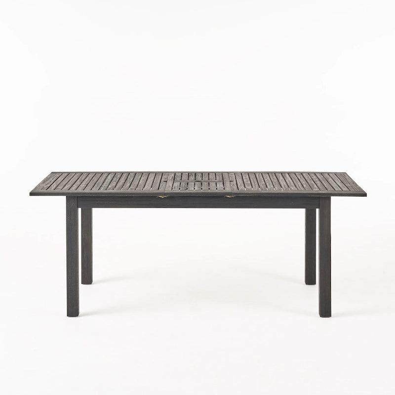 Ensemble de salle à manger extensible Damon 9 pièces en bois et osier par Christopher Knight Home