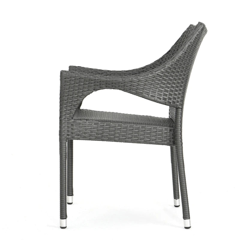 Ensemble de salle à manger extensible Damon 9 pièces en bois et osier par Christopher Knight Home