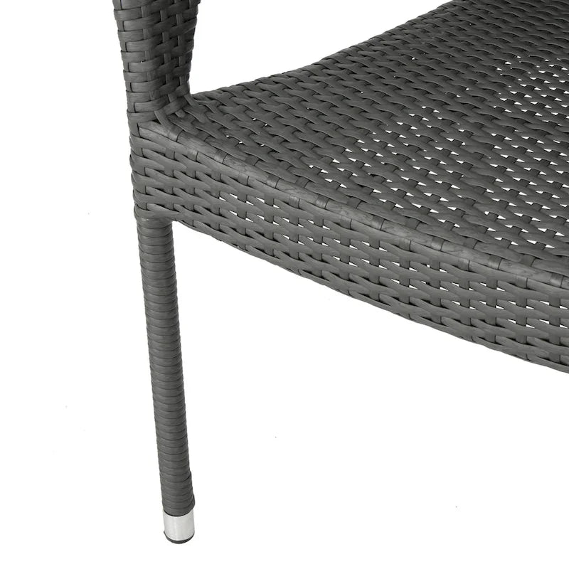 Ensemble de salle à manger extensible Damon 9 pièces en bois et osier par Christopher Knight Home