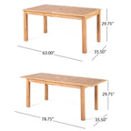 Ensemble de salle à manger extensible Damon 9 pièces en bois et osier par Christopher Knight Home