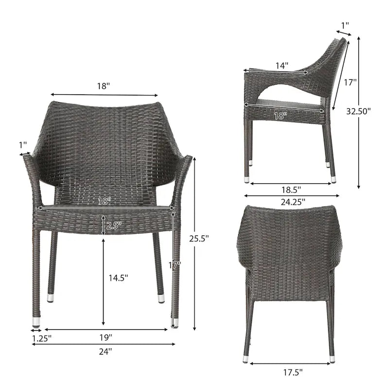Ensemble de salle à manger extensible Damon 9 pièces en bois et osier par Christopher Knight Home