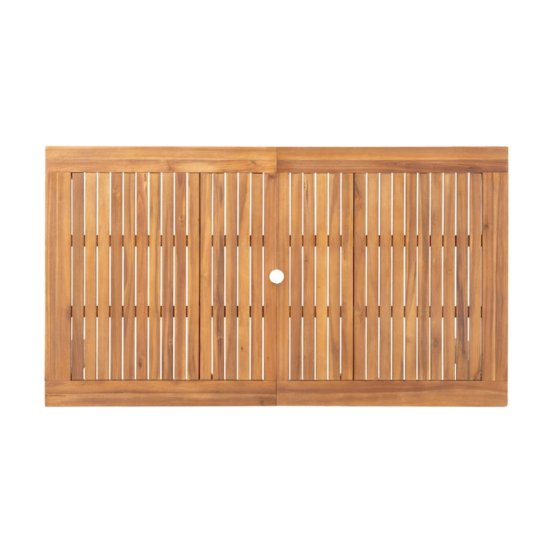 Ensemble de salle à manger extensible Damon 9 pièces en bois et osier par Christopher Knight Home