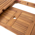 Ensemble de salle à manger extensible Damon 9 pièces en bois et osier par Christopher Knight Home