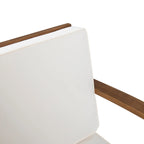 Fauteuil de club Perla d'extérieur en bois d'acacia avec coussin (lot de 4) par Christopher Knight Home