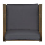Fauteuil de club Perla d'extérieur en bois d'acacia avec coussin (lot de 4) par Christopher Knight Home