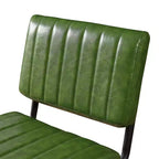 HOMLUX Lot de 2 tabourets de bar à hauteur de comptoir en porte-à-faux en cuir PU avec pieds en métal noir Vert olive