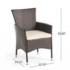 Ensemble de salle à manger d'extérieur 9 pièces Algoma Wood and Wicker par Christopher Knight Home