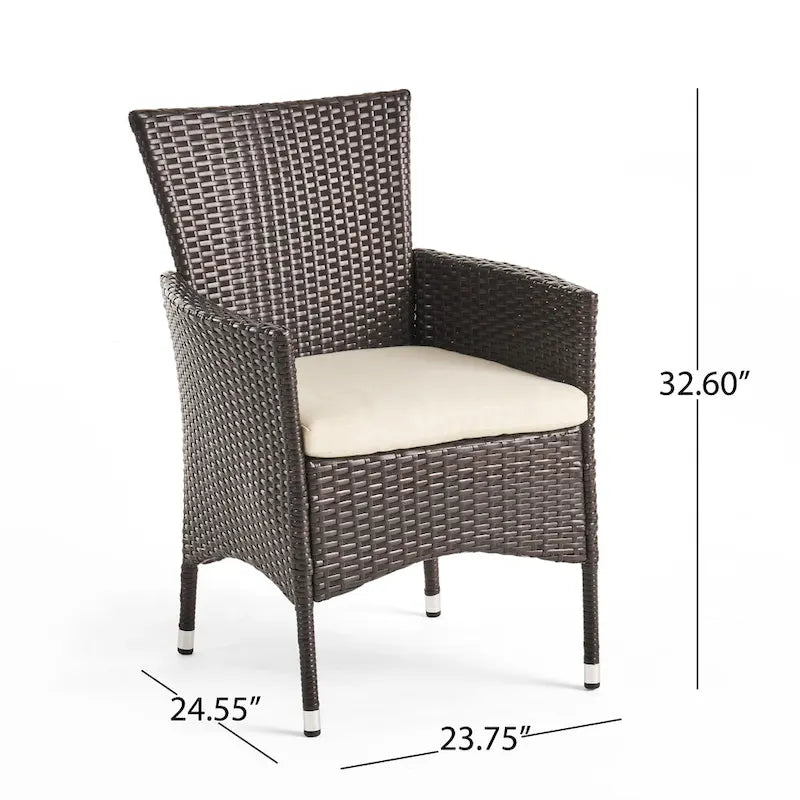 Ensemble de salle à manger d'extérieur 9 pièces Algoma Wood and Wicker par Christopher Knight Home