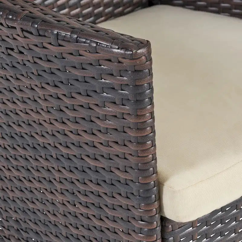 Ensemble de salle à manger d'extérieur 9 pièces Algoma Wood and Wicker par Christopher Knight Home