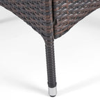 Ensemble de salle à manger d'extérieur 9 pièces Algoma Wood and Wicker par Christopher Knight Home