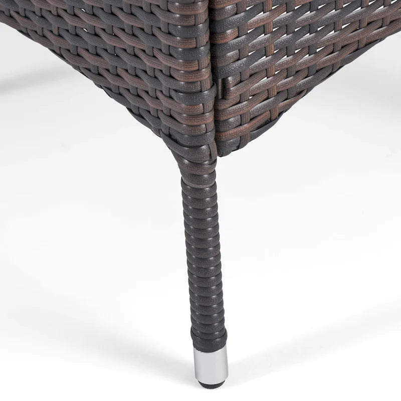 Ensemble de salle à manger d'extérieur 9 pièces Algoma Wood and Wicker par Christopher Knight Home