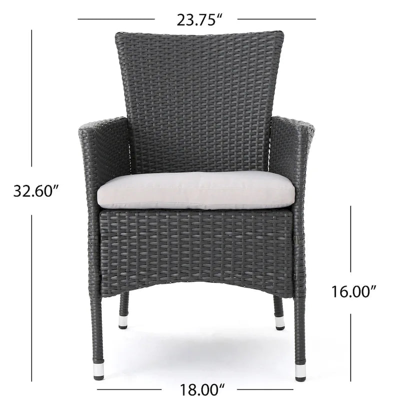 Ensemble de salle à manger d'extérieur 9 pièces Algoma Wood and Wicker par Christopher Knight Home
