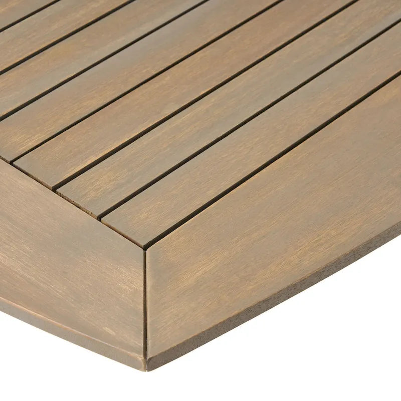 Ensemble de salle à manger d'extérieur 9 pièces Algoma Wood and Wicker par Christopher Knight Home