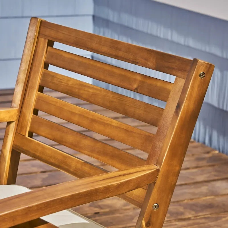 Ensemble de salle à manger d'extérieur Christopher Knight Home Blaine en bois d'acacia 6 places